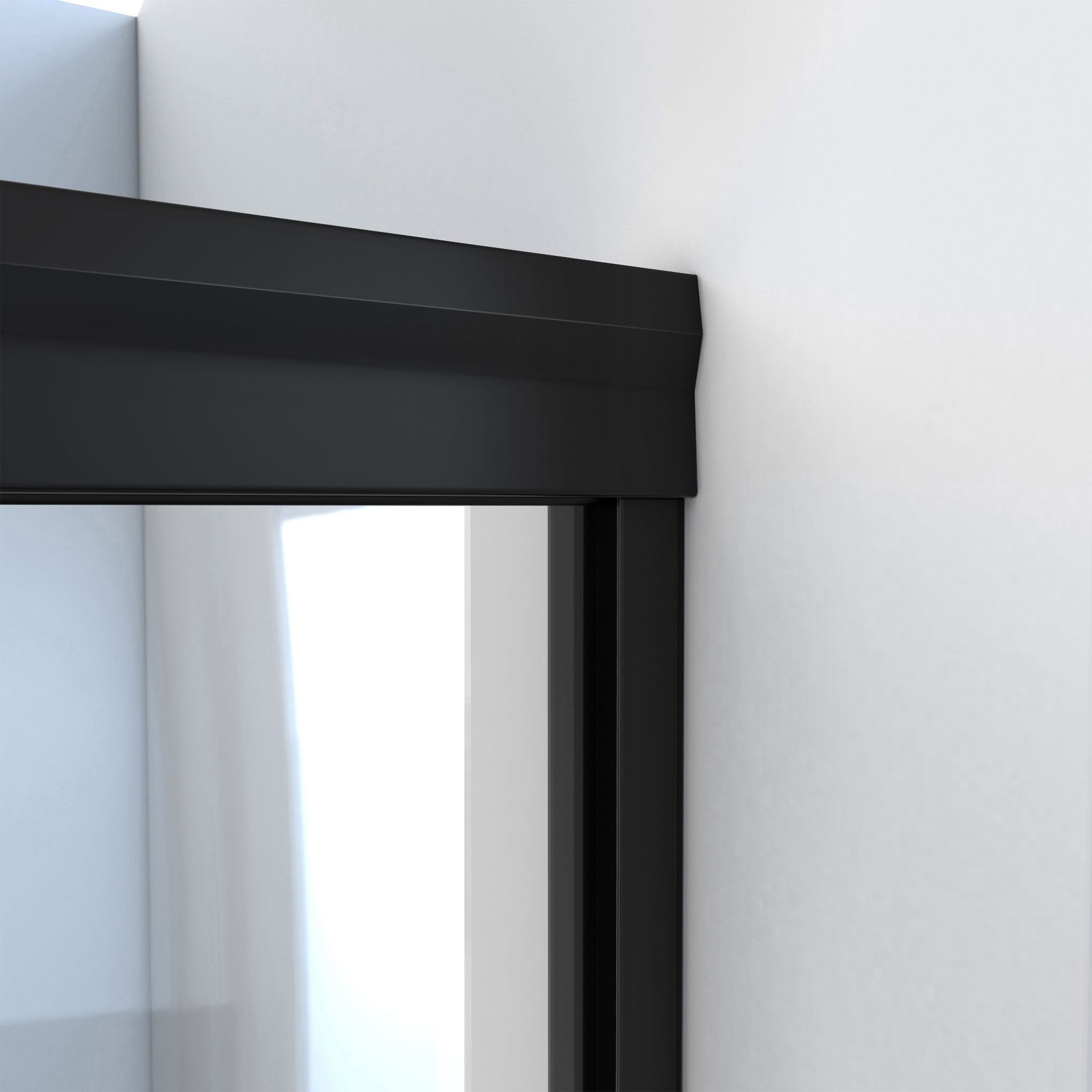 DreamLine Alliance Pro BG 56-60 in. W x 70 3/8 in. H Semi-Frameless Sliding Shower Door in Satin Black and Clear Glass