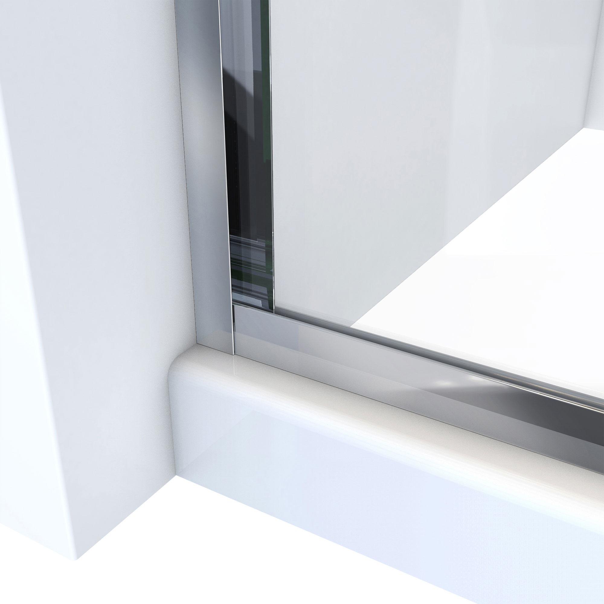 DreamLine Alliance Pro ML 56-60 in. W x 74 1/2 in. H Semi-Frameless Sliding Shower Door in Chrome and Clear Glass
