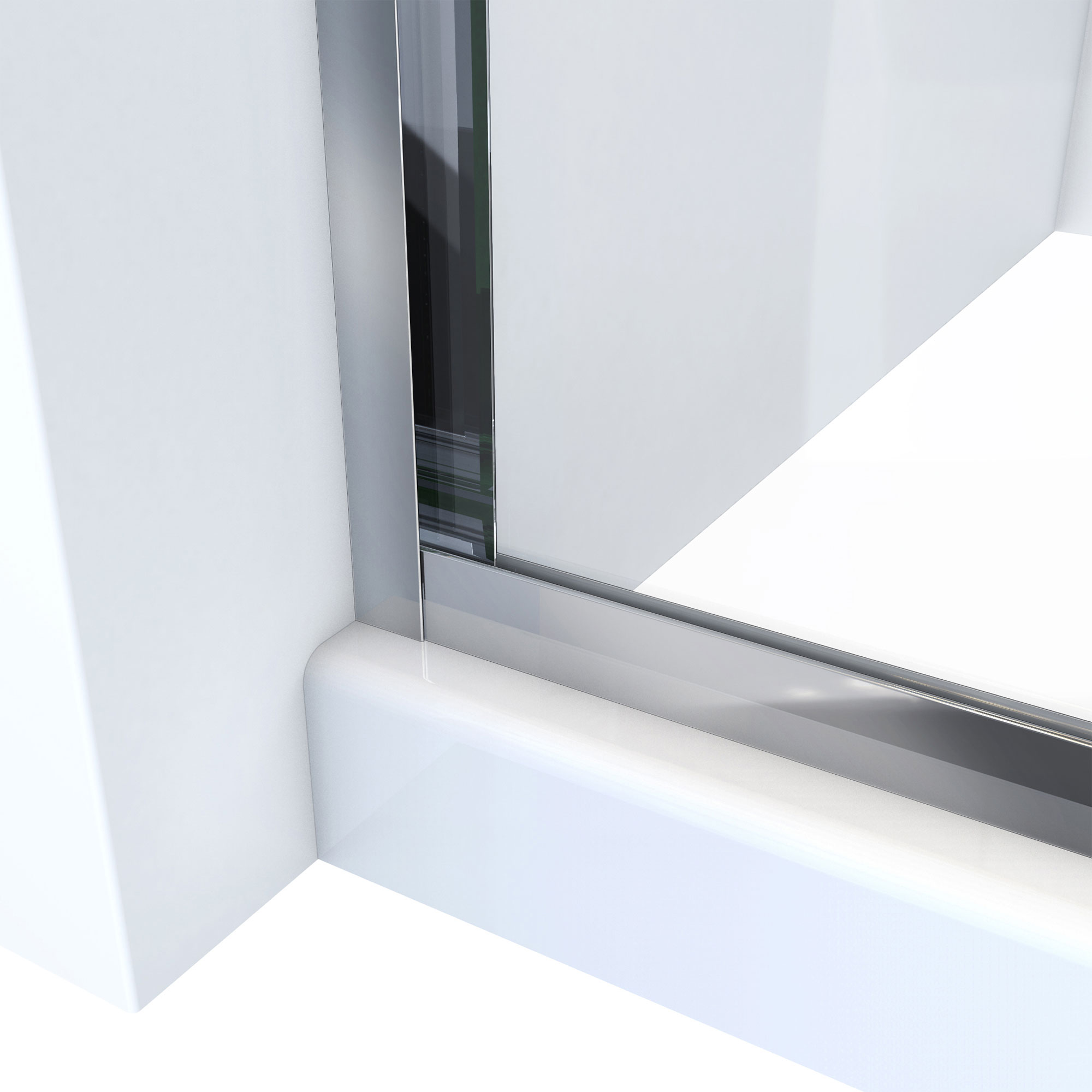 DreamLine Alliance Pro HV 56-60 in. W x 70 1/2 in. H Semi-Frameless Sliding Shower Door in Chrome and Clear Glass