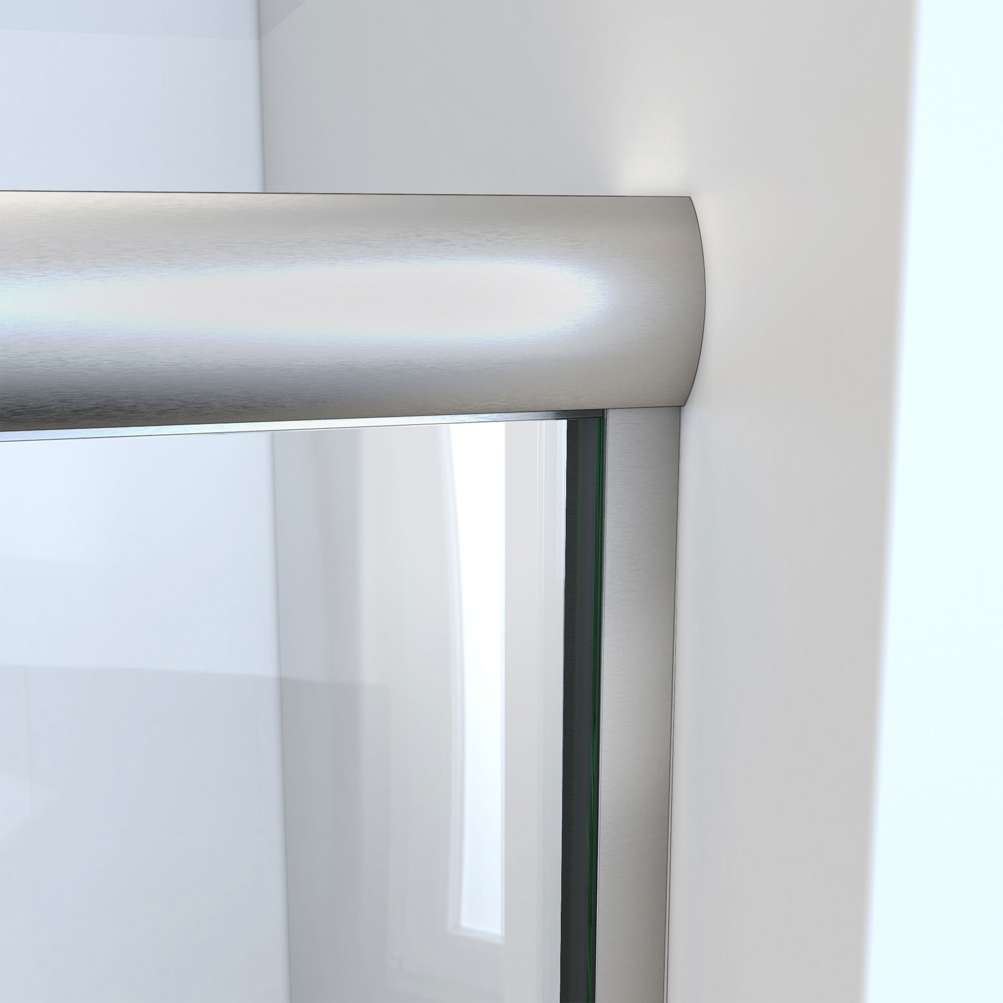DreamLine Alliance Pro HV 56-60 in. W x 76 1/2 in. H Semi-Frameless Sliding Shower Door in Brushed Nickel and Clear Glass