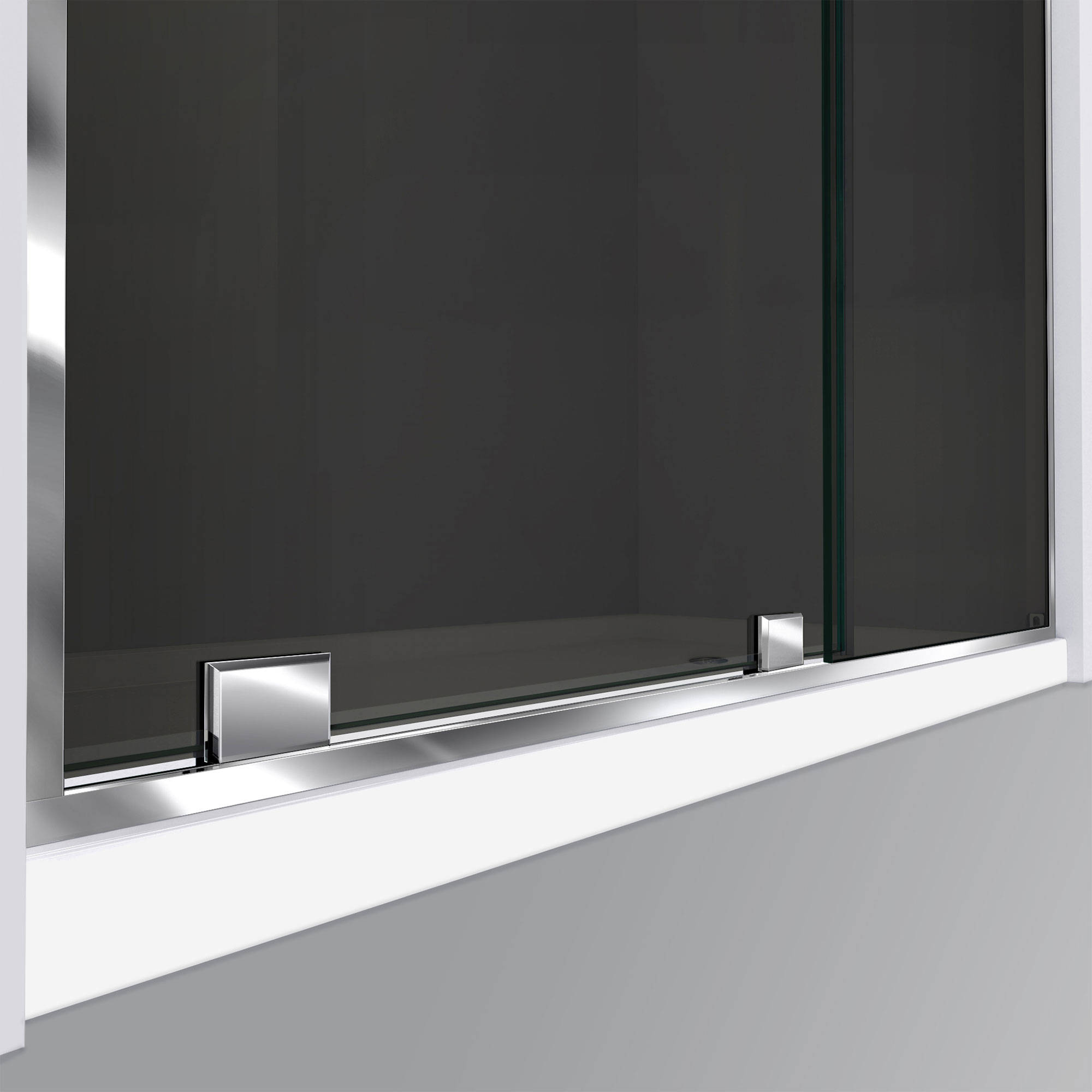 DreamLine Mirage-Z 44-48 in. W x 72 in. H Frameless Sliding Shower Door in Brushed Nickel
