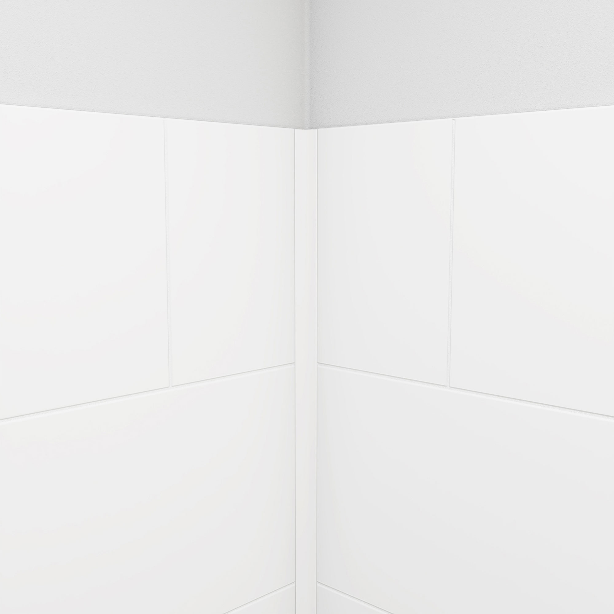 DreamLine DreamStone 36 in. D x 36 in. W x 84 in. H Corner Shower Wall Kit in White Traditional Subway Pattern
