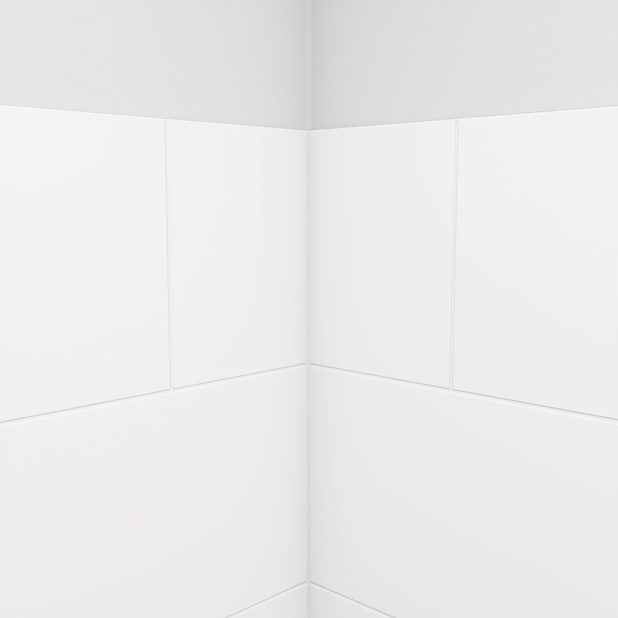 DreamLine DreamStone 36 in. D x 36 in. W x 84 in. H Corner Shower Wall Kit in White Traditional Subway Pattern