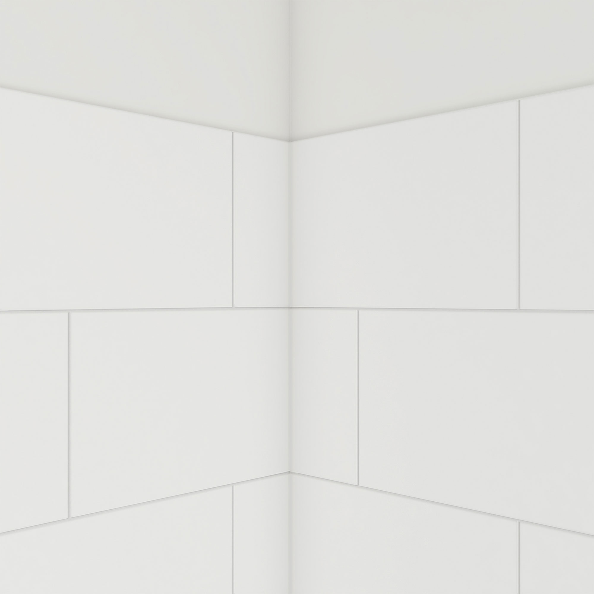 DreamLine DreamStone 42 in. D x 50 in. W x 84 in. H Shower Wall Kit in White Traditional Subway Pattern
